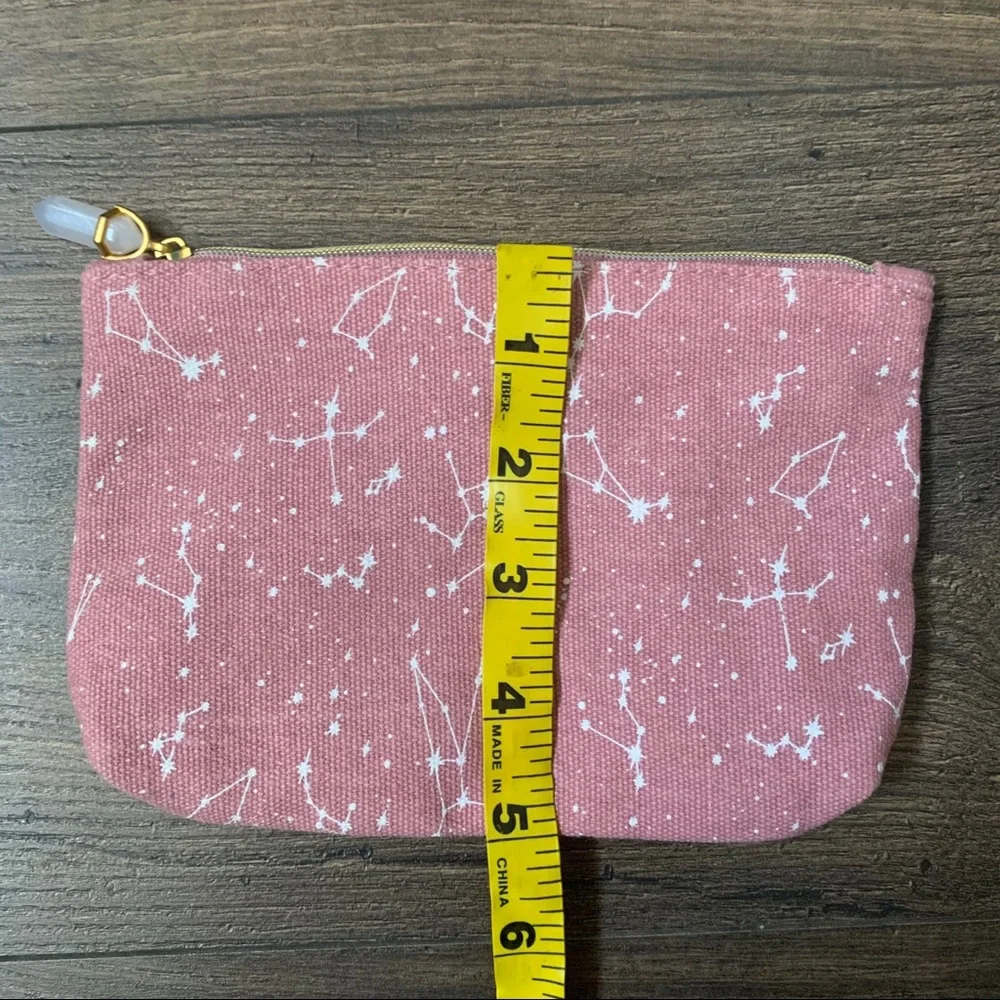 Pink constellation faux crystal ipsy bag